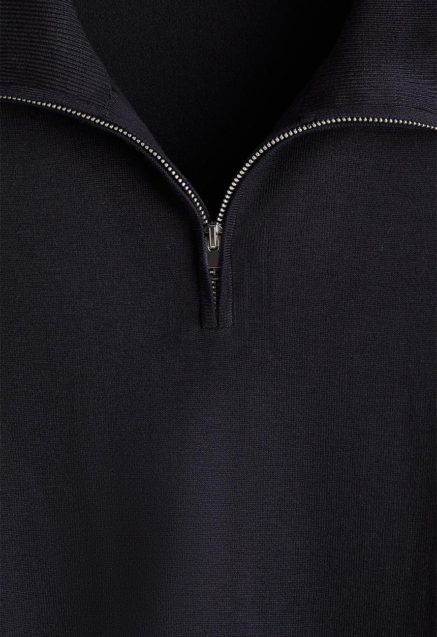 H&M - Regular fit zip-top jumper - navy blue