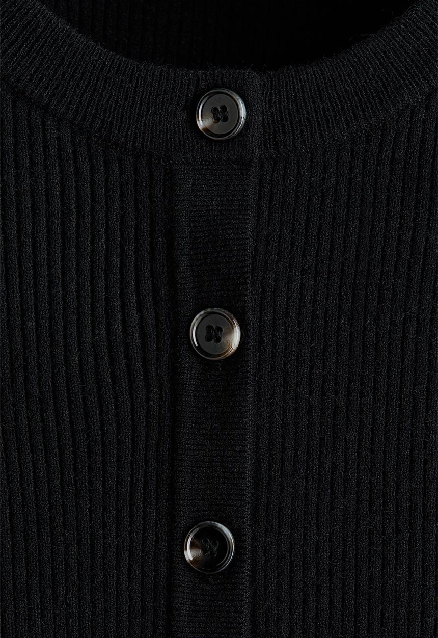 H&M - Rib-knit cardigan - black