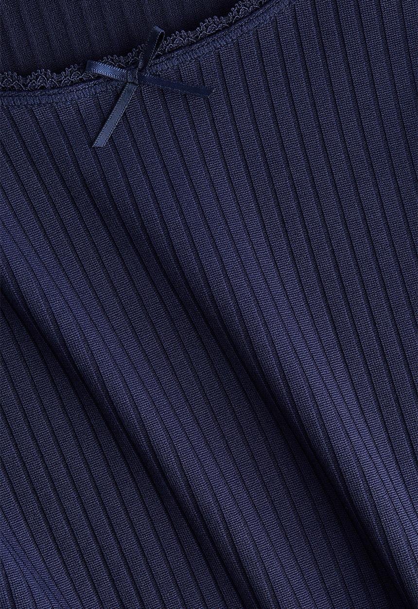 H&M - Ribbed jersey top - navy blue