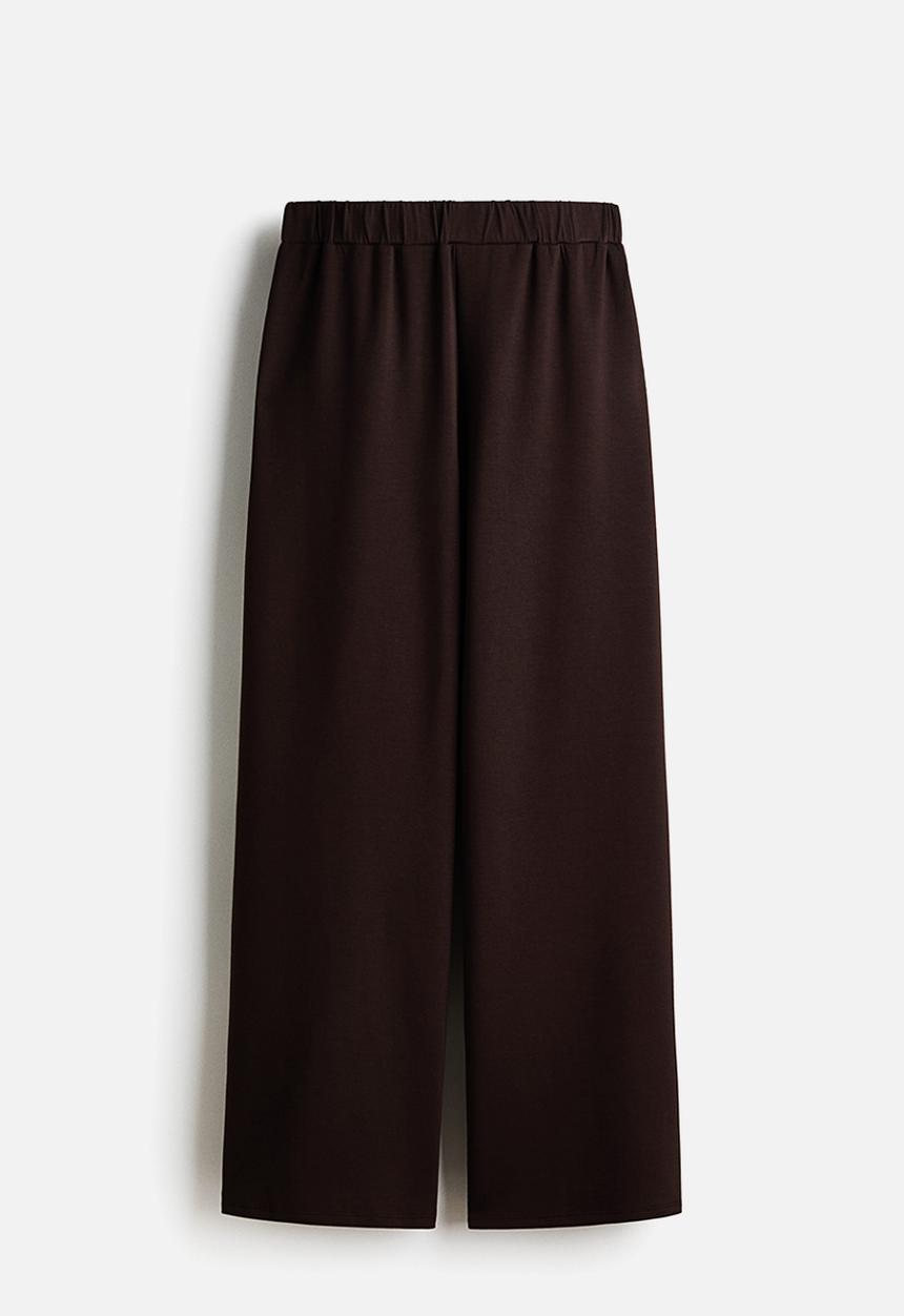 H&M - Wide pull-on trousers - dark brown