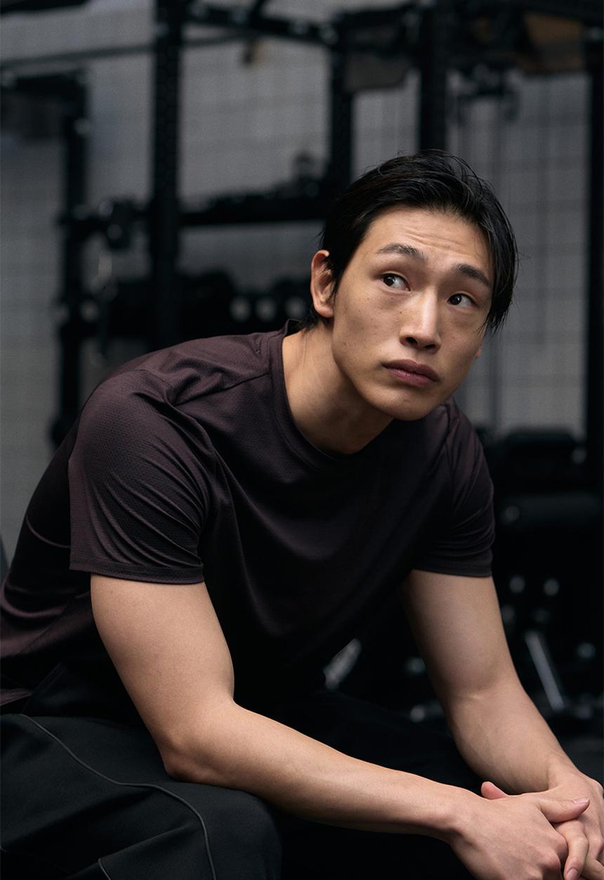 H&M - Mesh sports T-shirt with drymove™ - dark brown