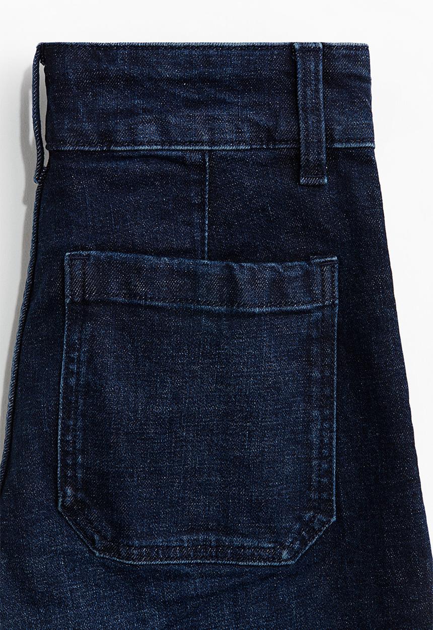 H&M - Wide high jeans - dark denim blue