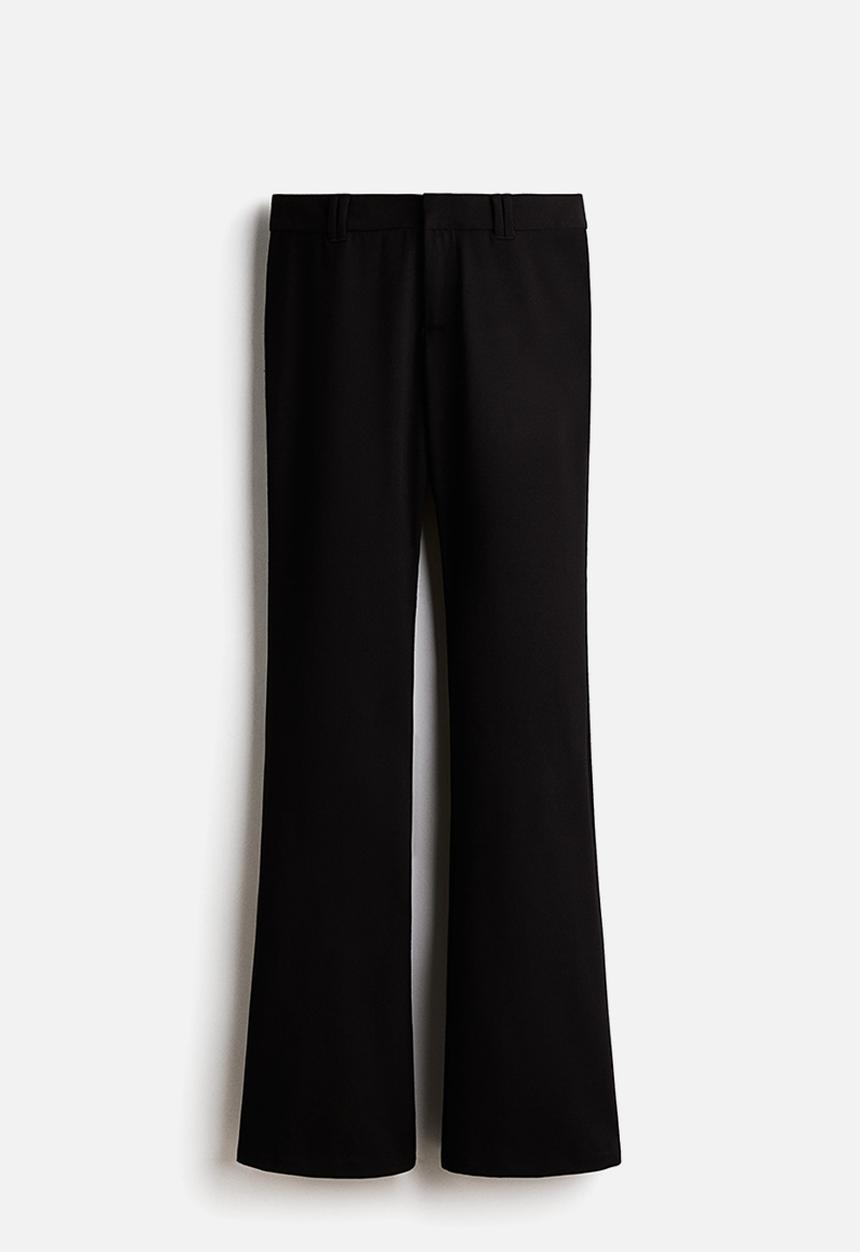 H&M - Flared tailored trousers - black
