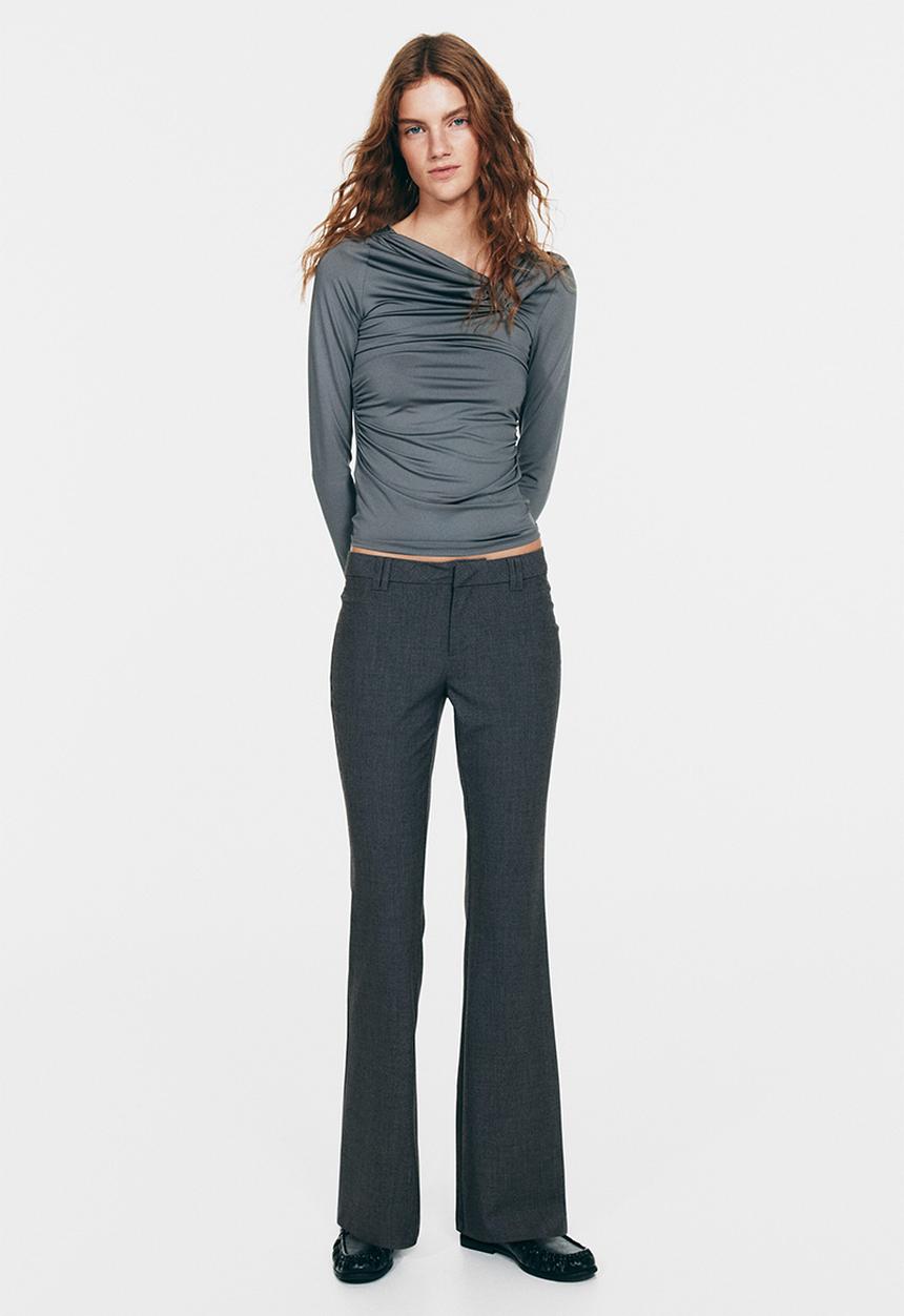 H&M - Flared tailored trousers - dark grey
