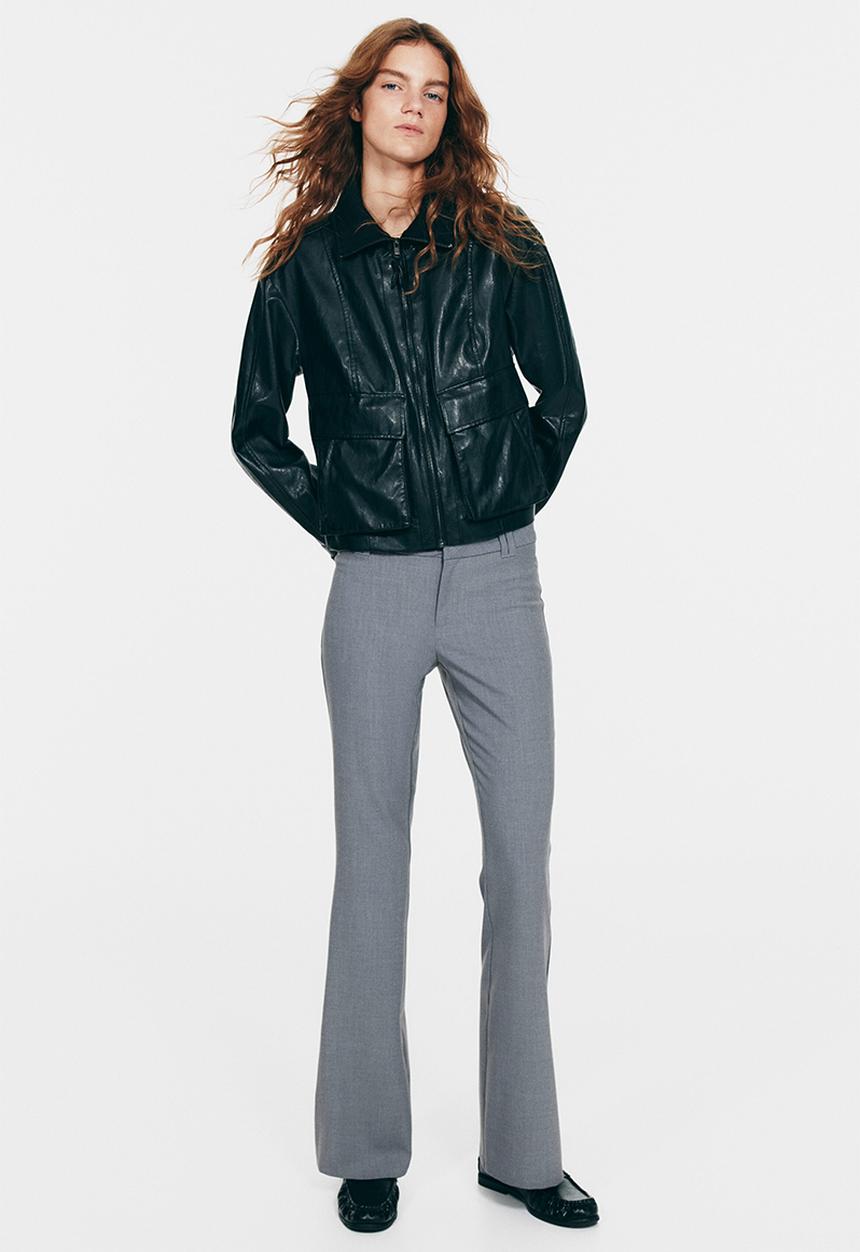 H&M - Flared tailored trousers - grey