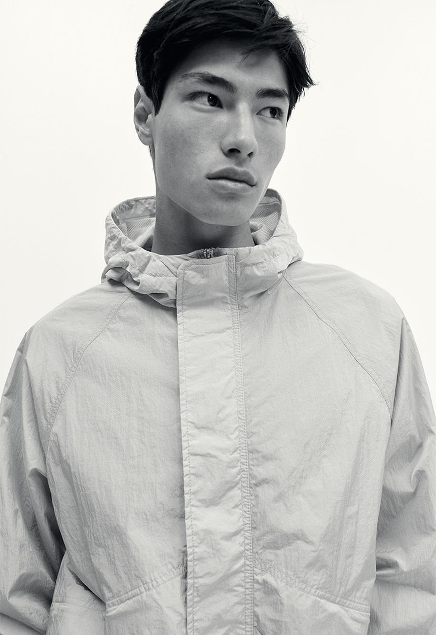 H&M - Loose fit nylon windbreaker - light beige