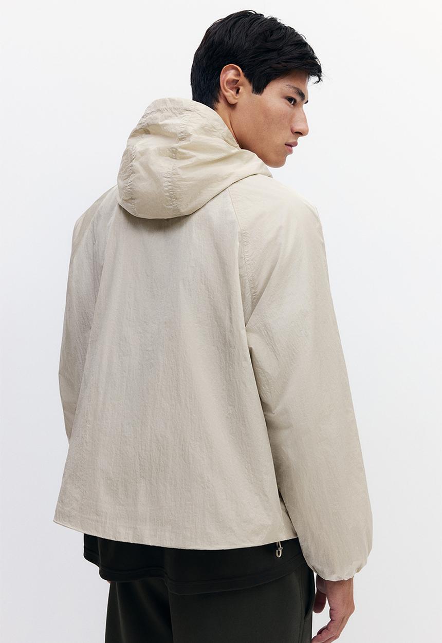 H&M - Loose fit nylon windbreaker - light beige