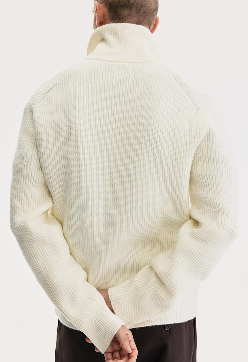 H&M - Regular fit zip cardigan - white