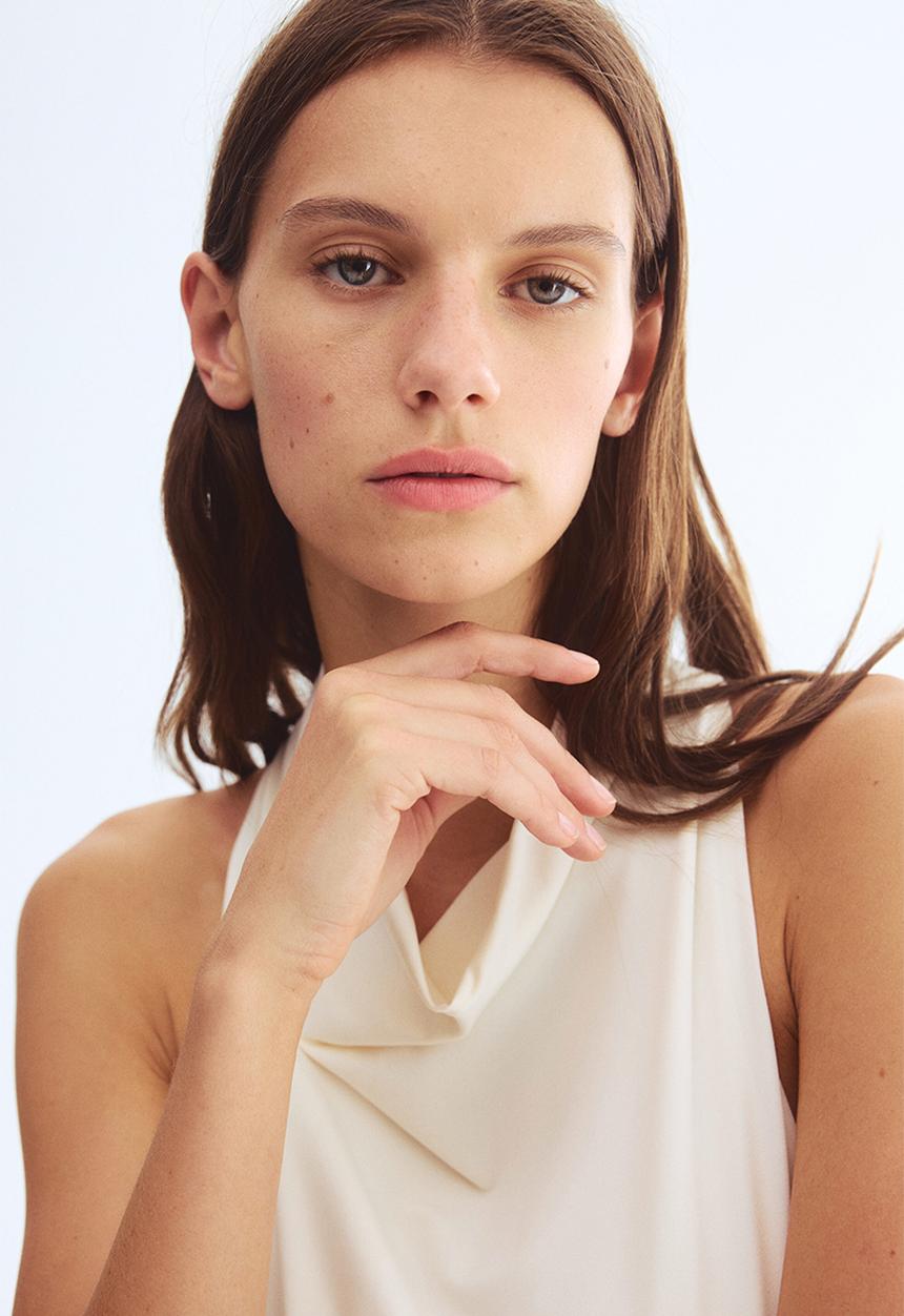 H&M - Cowl-neck body - cream