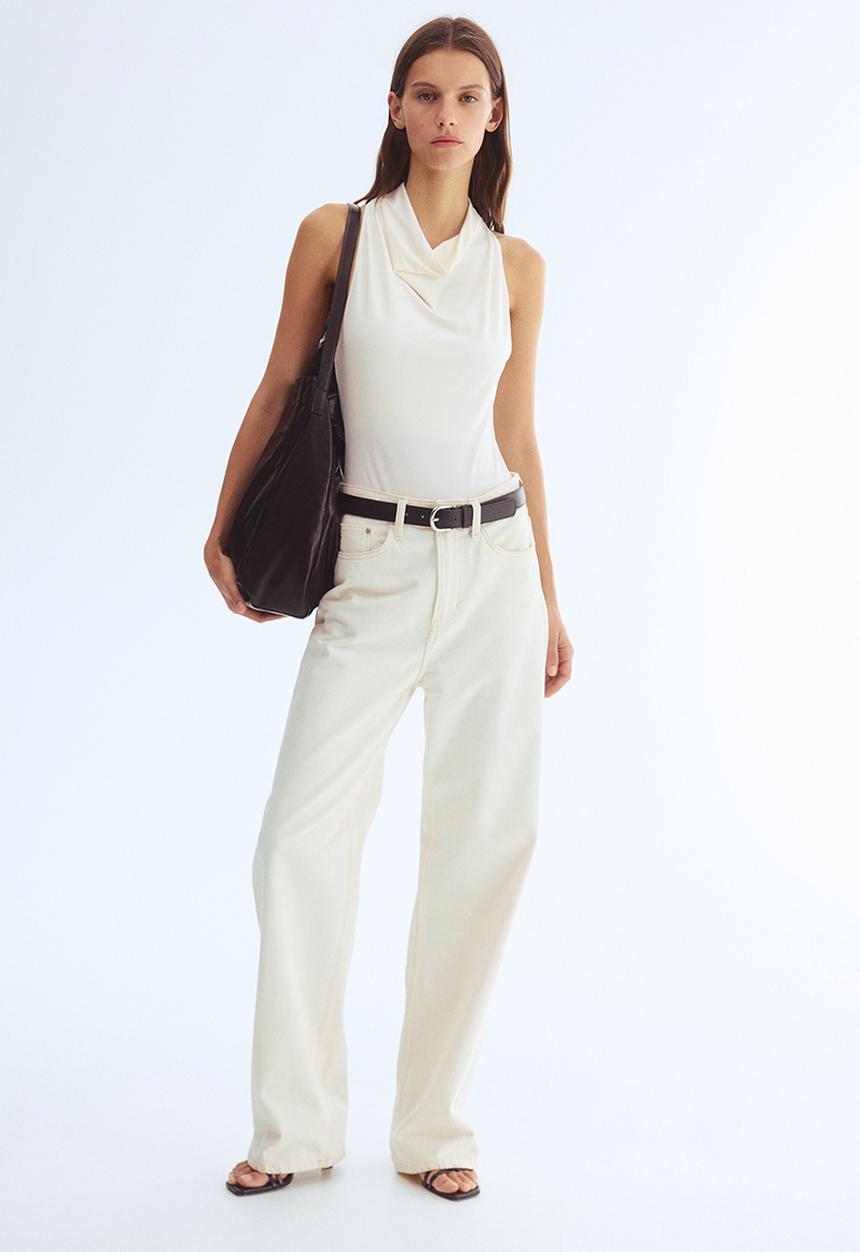 H&M - Cowl-neck body - cream
