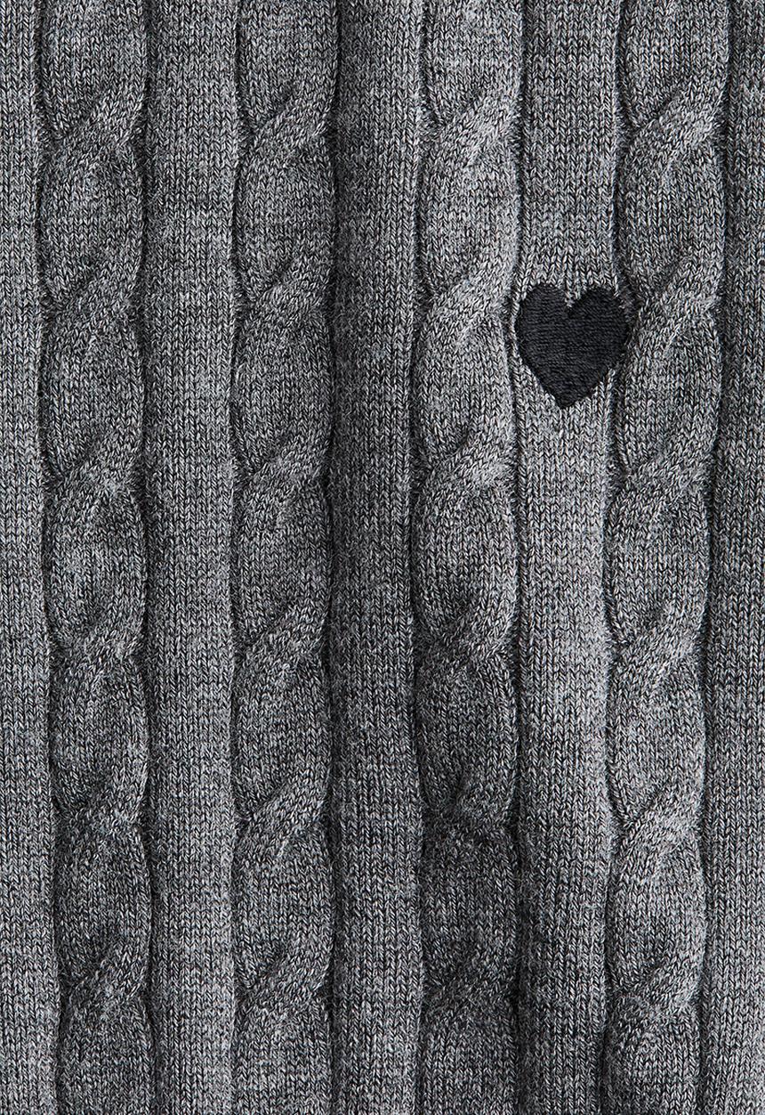 H&M - Cable-knit jumper - dark grey