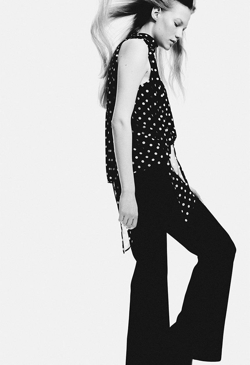 H&M - Flared tailored trousers - black