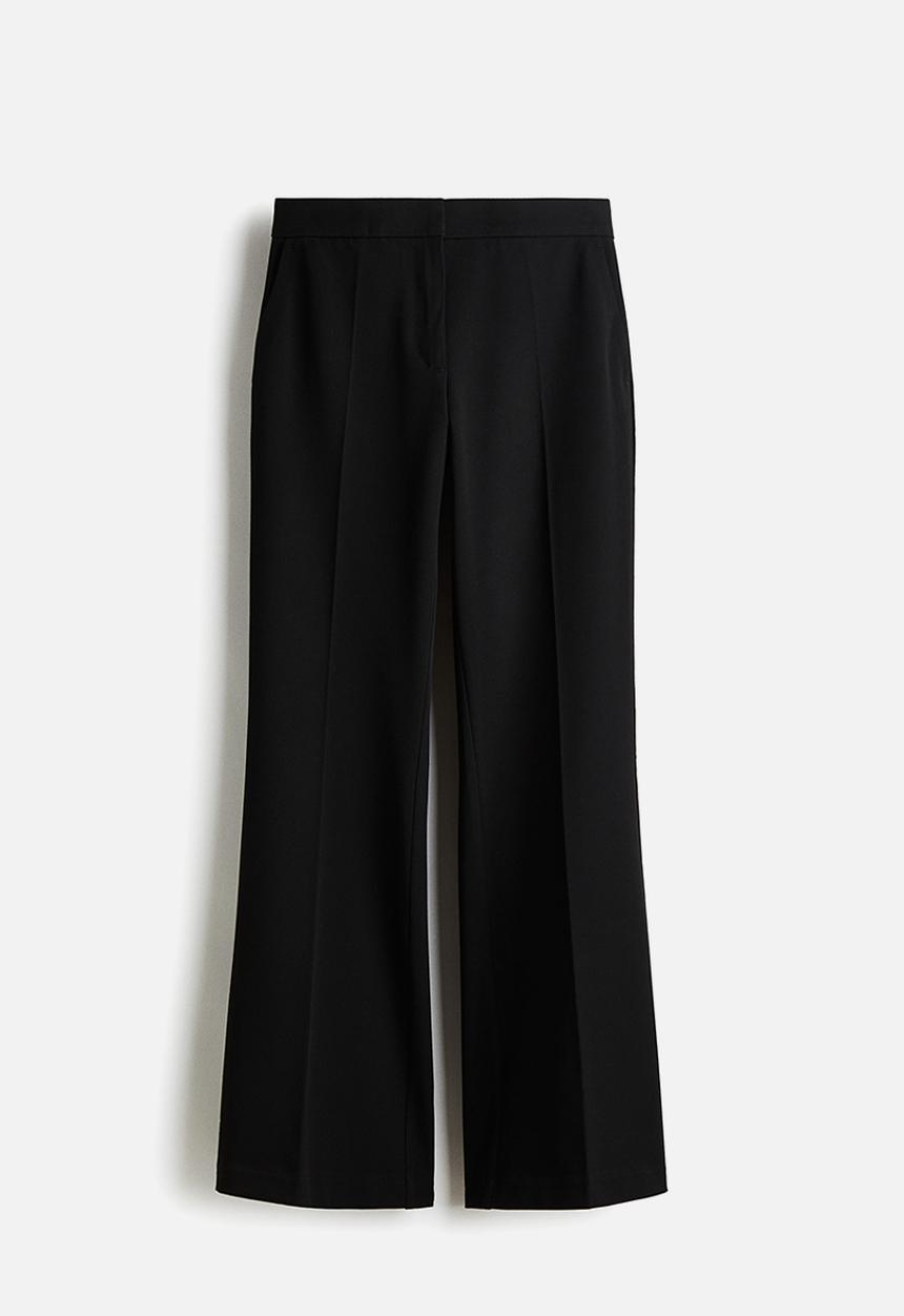 H&M - Flared tailored trousers - black
