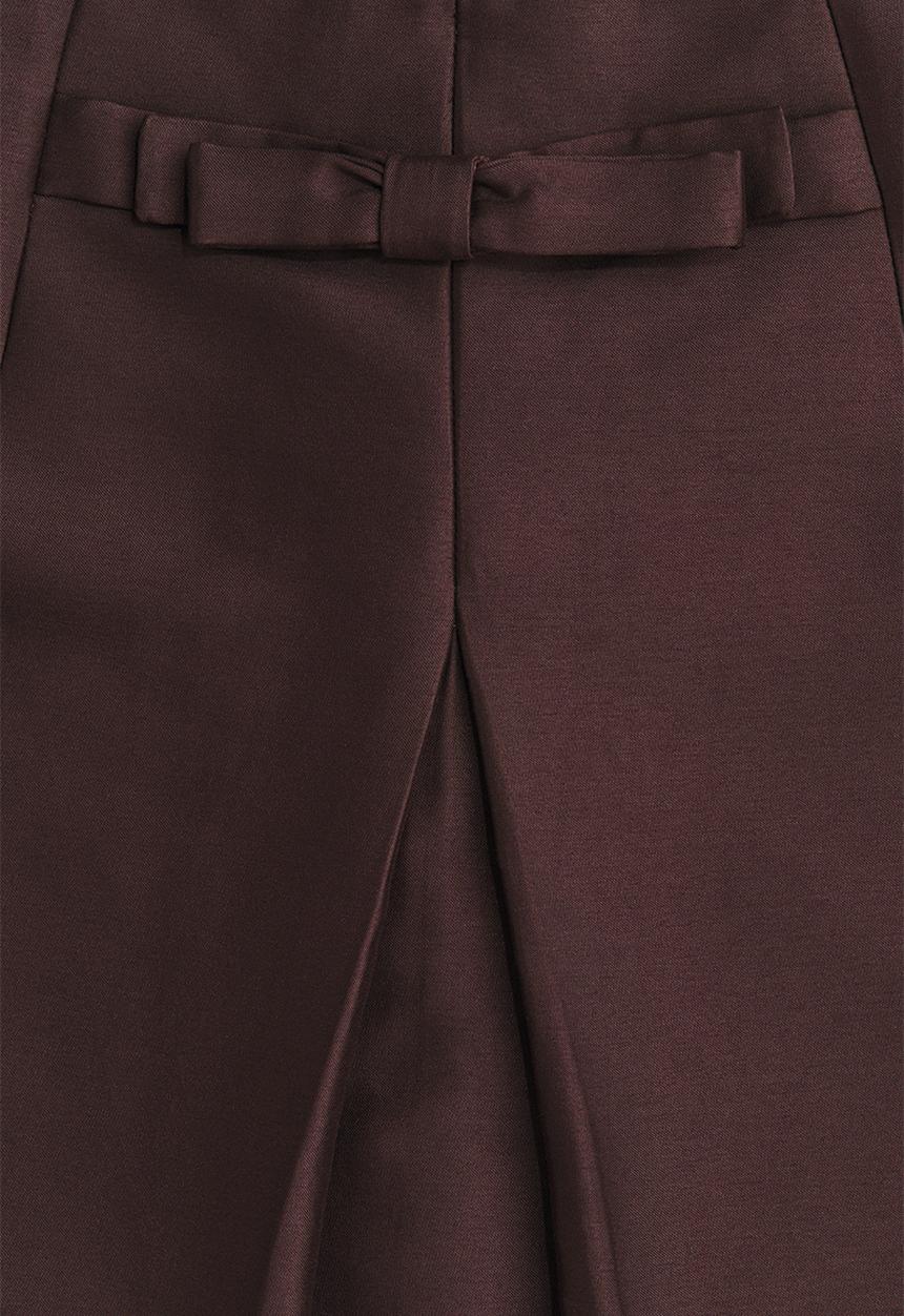 H&M - Bow-front mini skirt - dark brown