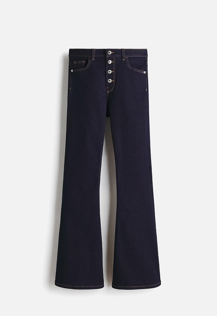 H&M - Flared high jeans - dark denim blue