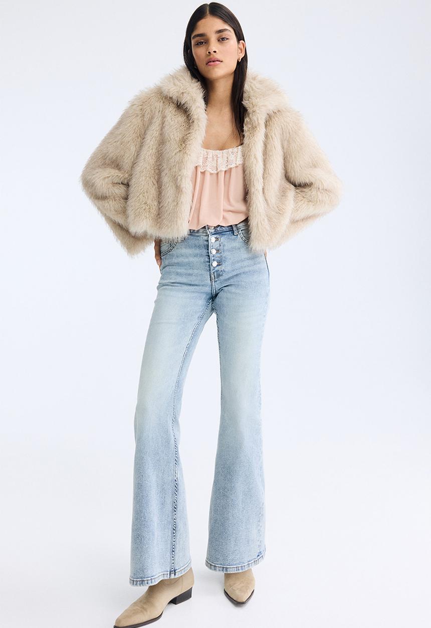 H&M - Flared high jeans - light denim blue