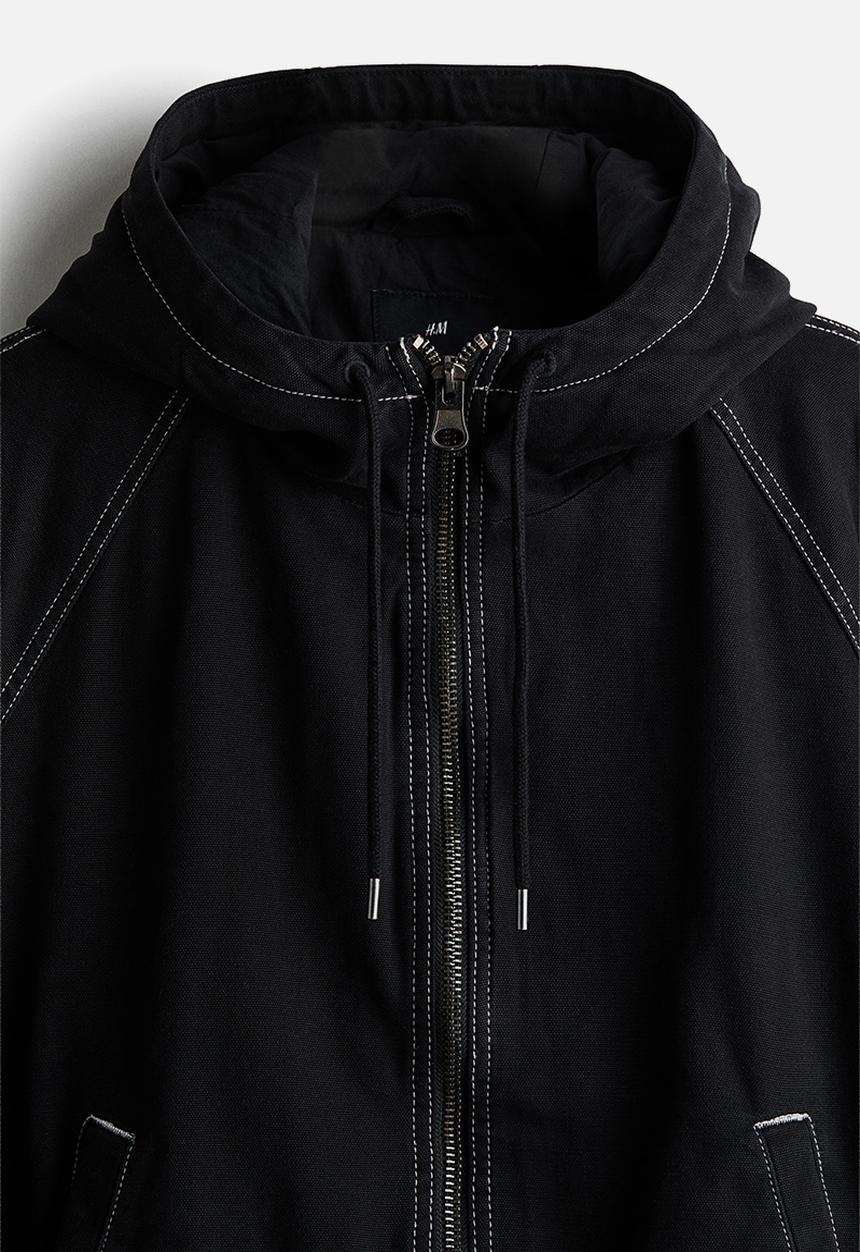 H&M - Padded canvas jacket - black