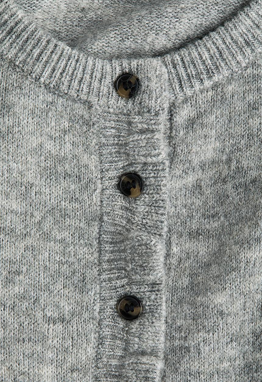 H&M - Frill-trimmed cardigan - grey marl
