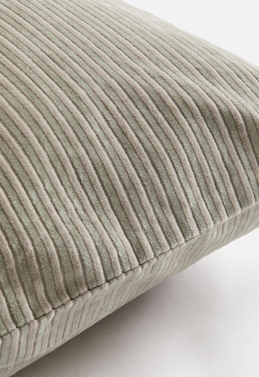 H&M - Corduroy cushion cover - light khaki green