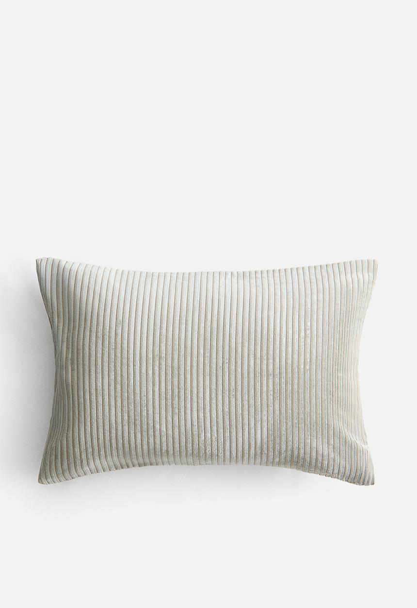 H&M - Corduroy cushion cover - light khaki green