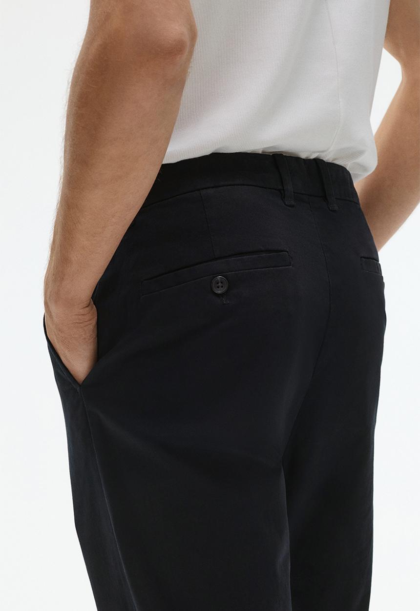 H&M - Slim fit cotton chinos - black