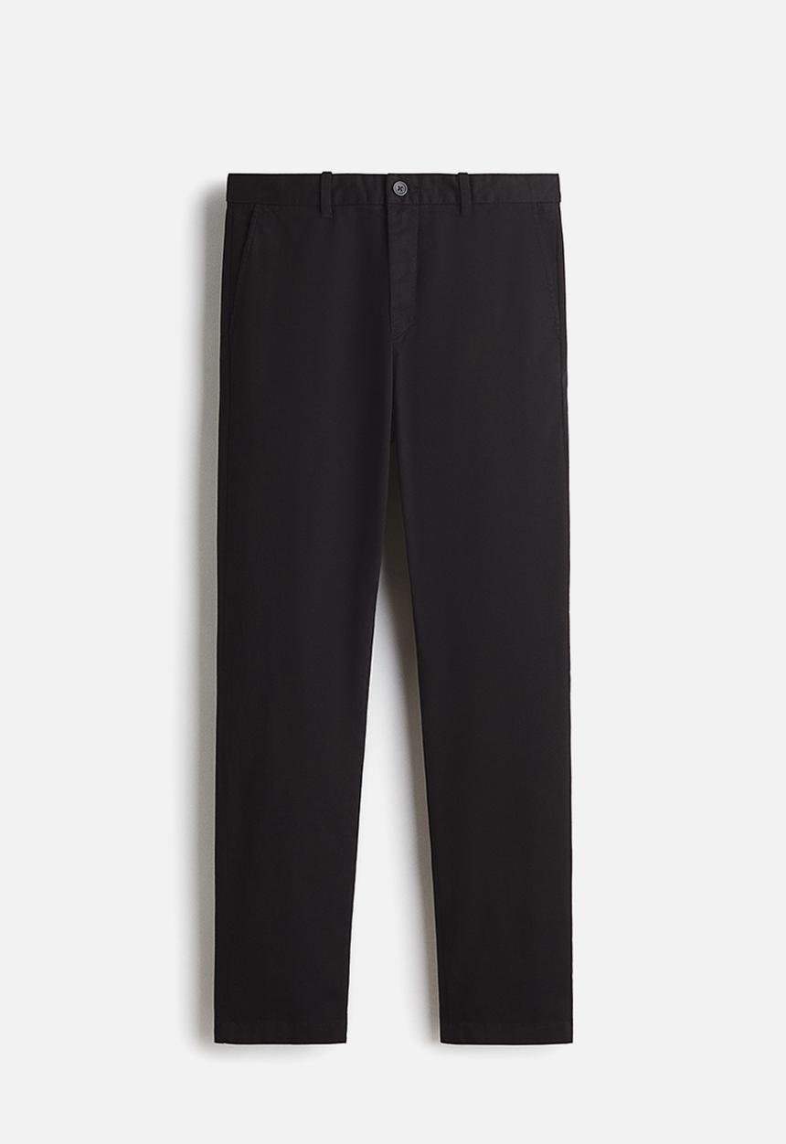 H&M - Slim fit cotton chinos - black