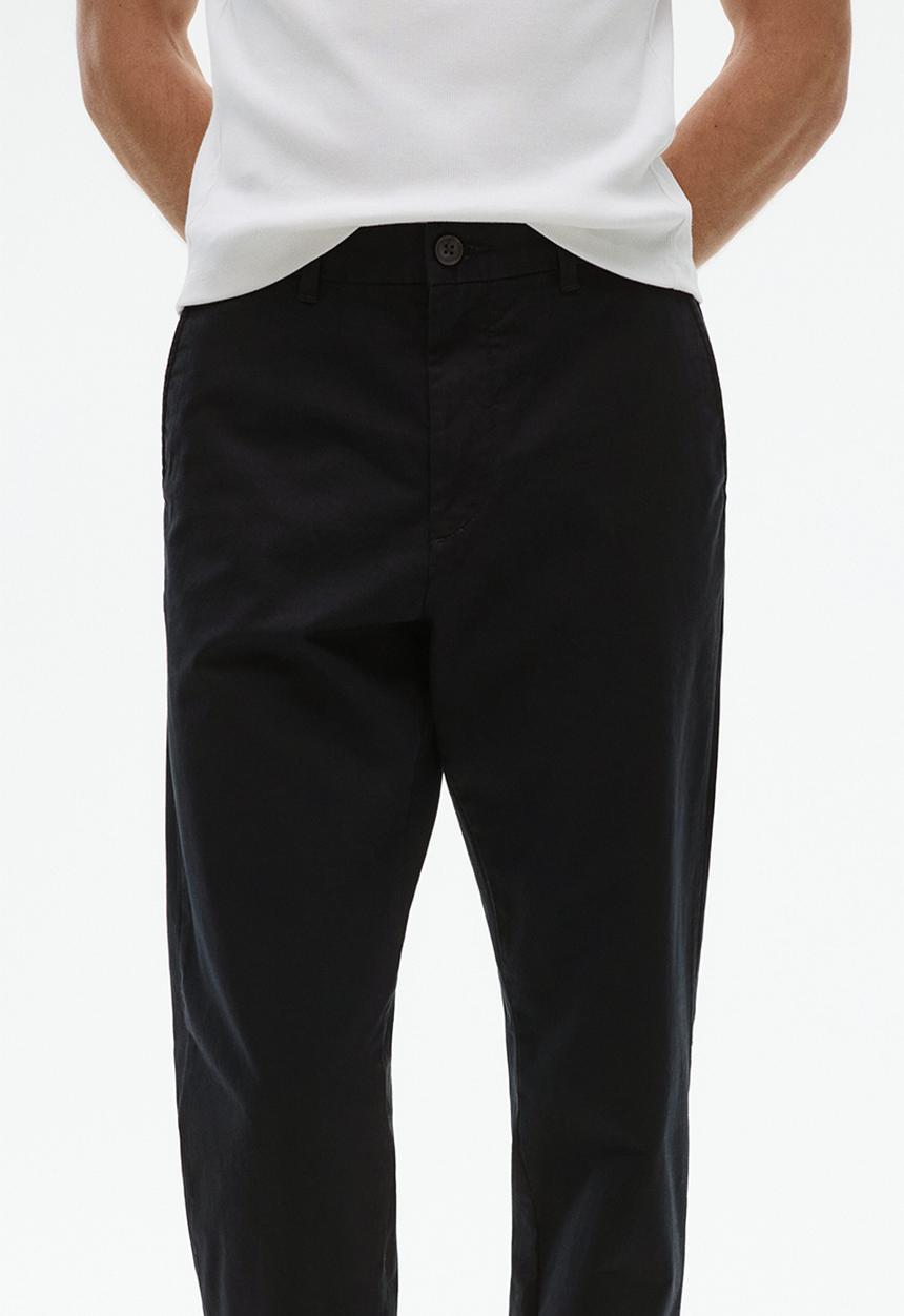 H&M - Slim fit cotton chinos - black