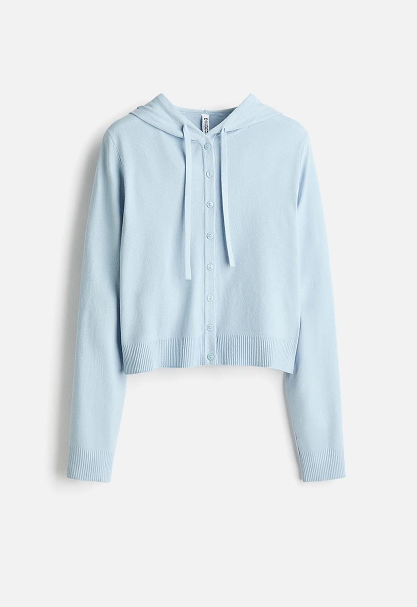 H&M - Hooded cardigan - light blue