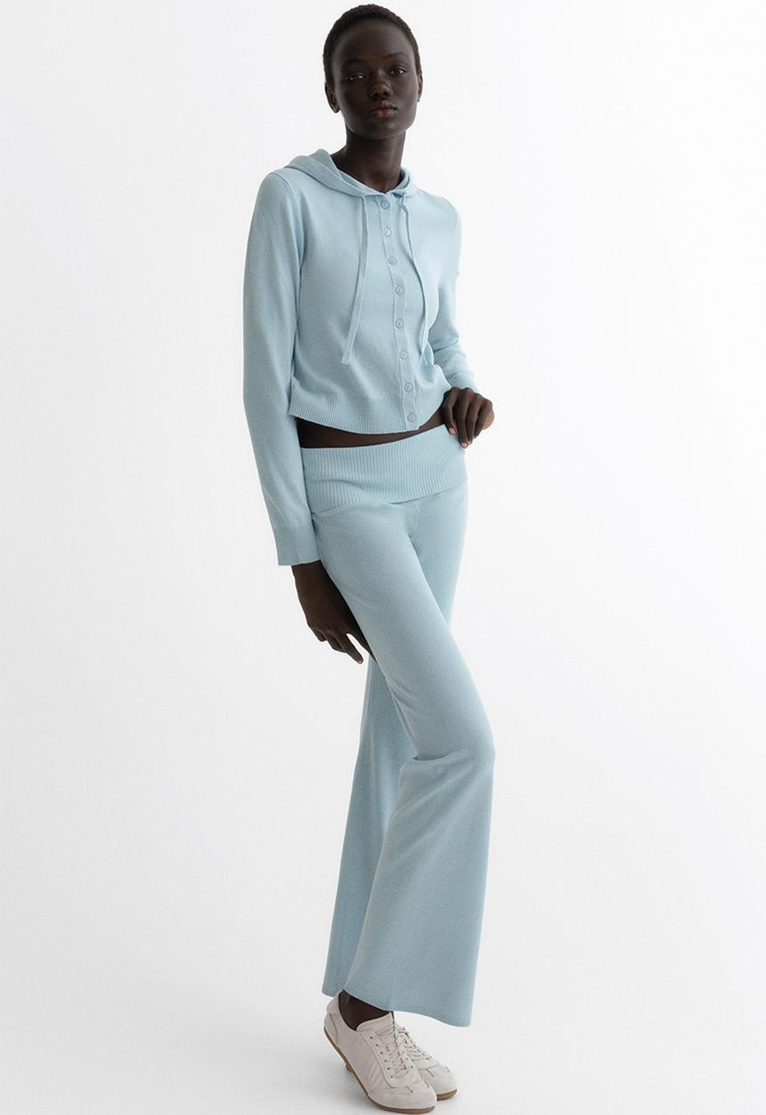 H&M - Hooded cardigan - light blue