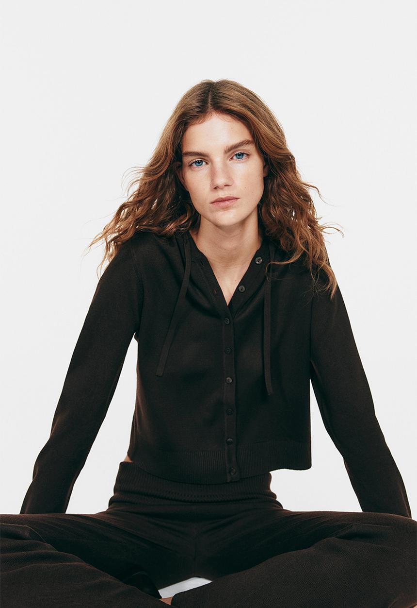 H&M - Hooded cardigan - dark brown
