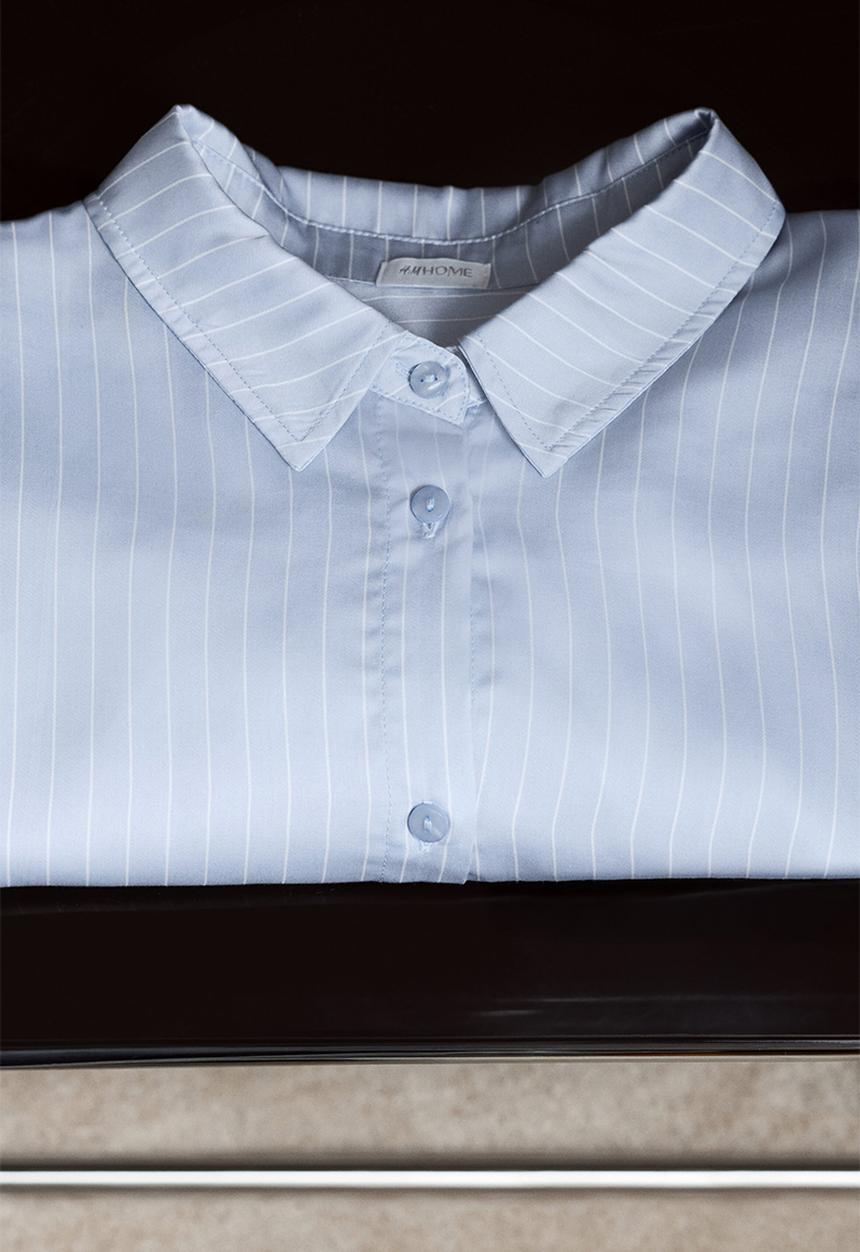 H&M - Lyocell pyjamas - light blue/pinstriped