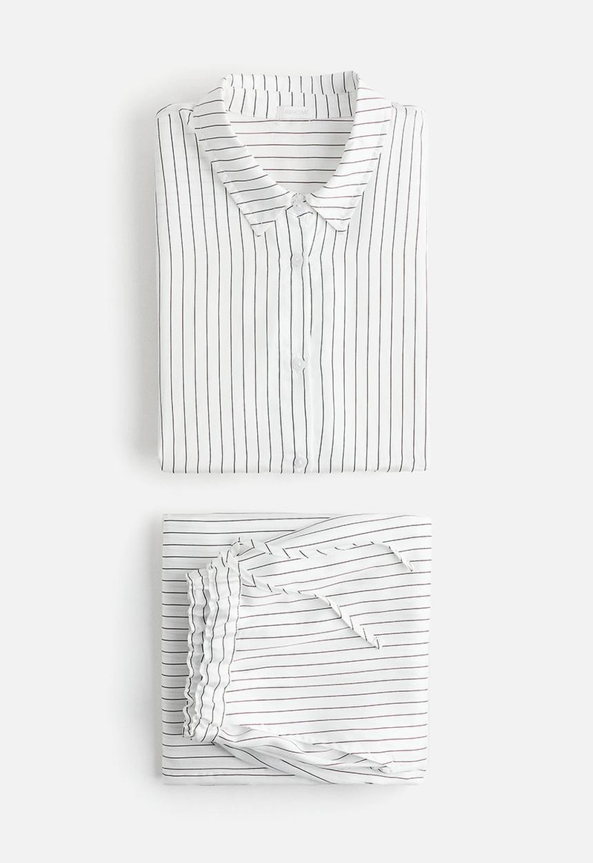 H&M - Lyocell pyjamas - white/pinstriped