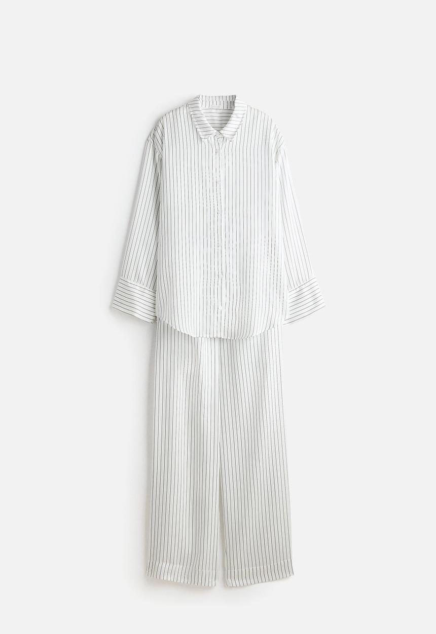 H&M - Lyocell pyjamas - white/pinstriped