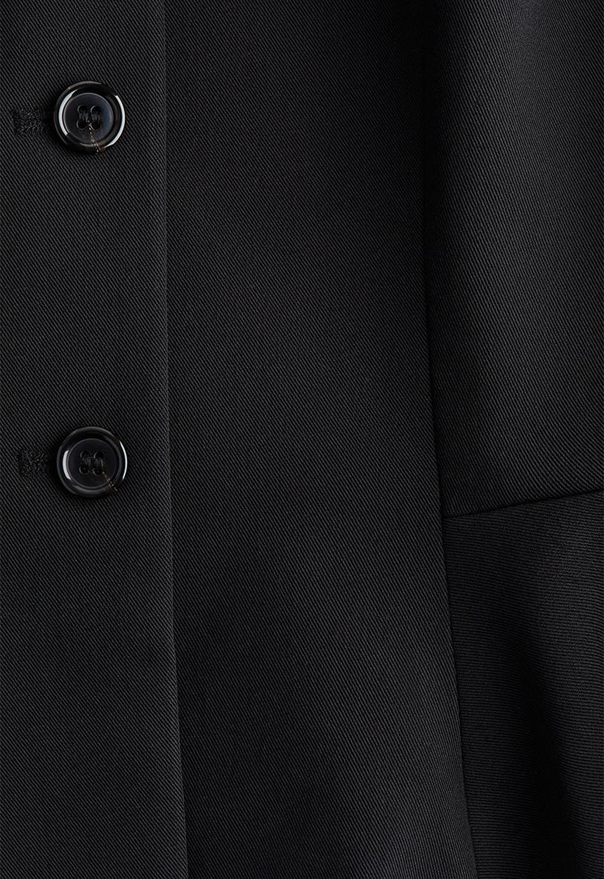 H&M - V-neck peplum waistcoat - black