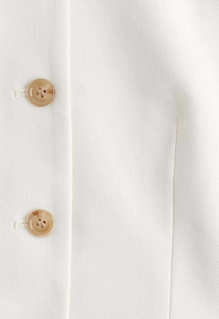 H&M - V-neck peplum waistcoat - cream