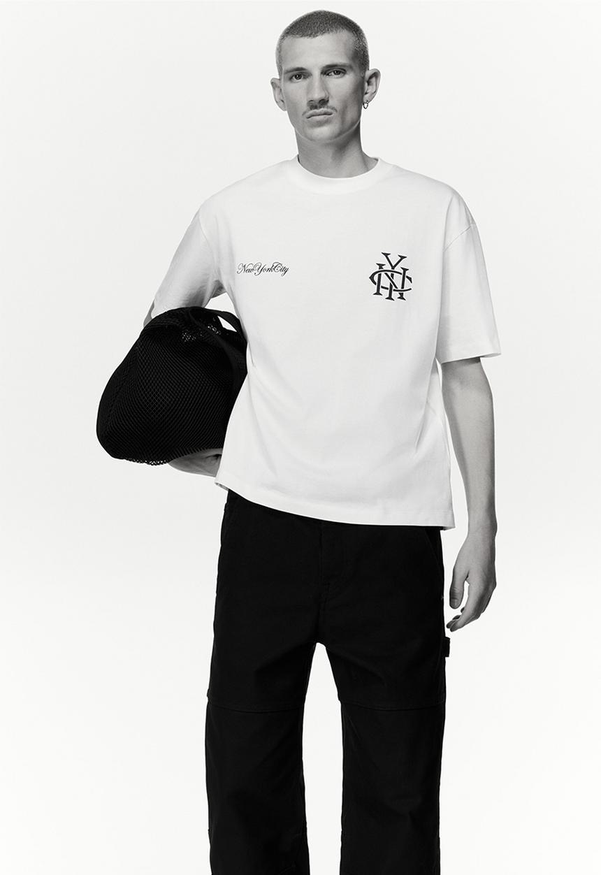 H&M - Loose fit printed t-shirt - white/new york city