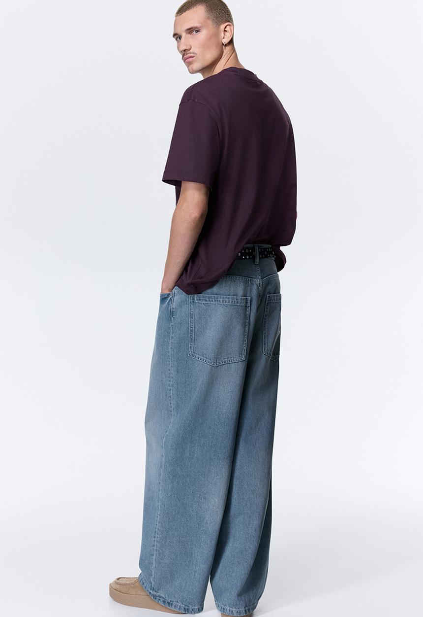 H&M - Loose fit printed t-shirt - purple/nyc