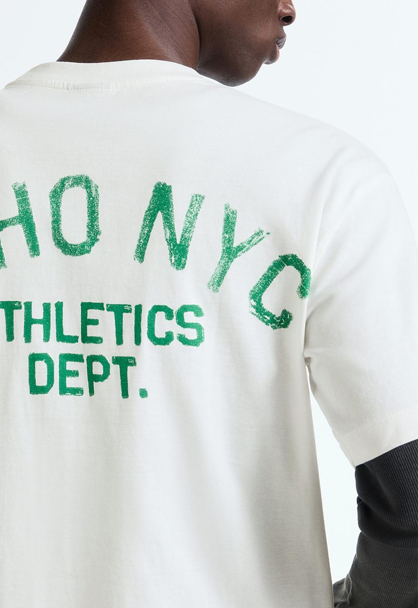 H&M - Loose fit printed t-shirt - white/soho