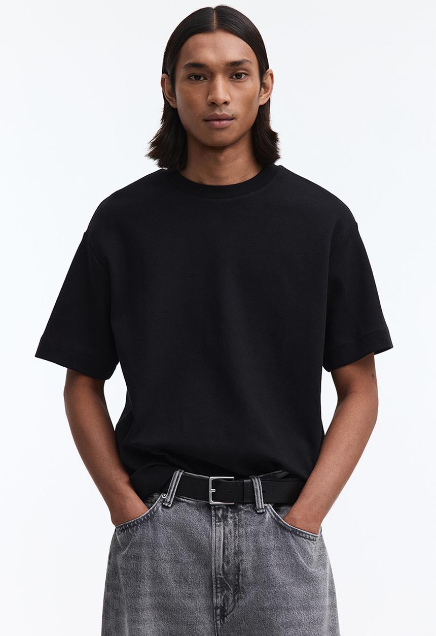 H&M - Loose fit interlock t-shirt - black
