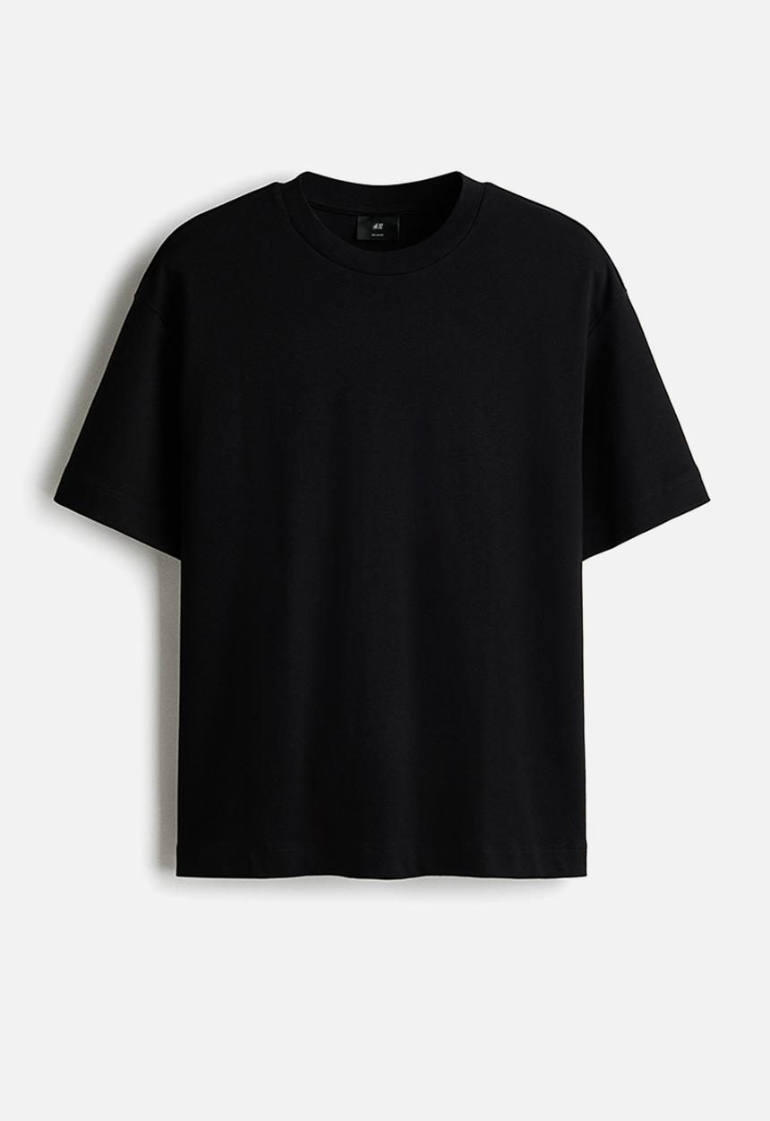 H&M - Loose fit interlock t-shirt - black
