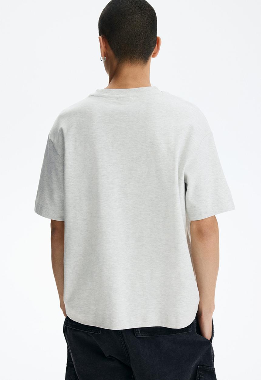 H&M - Loose fit interlock t-shirt - light grey marl
