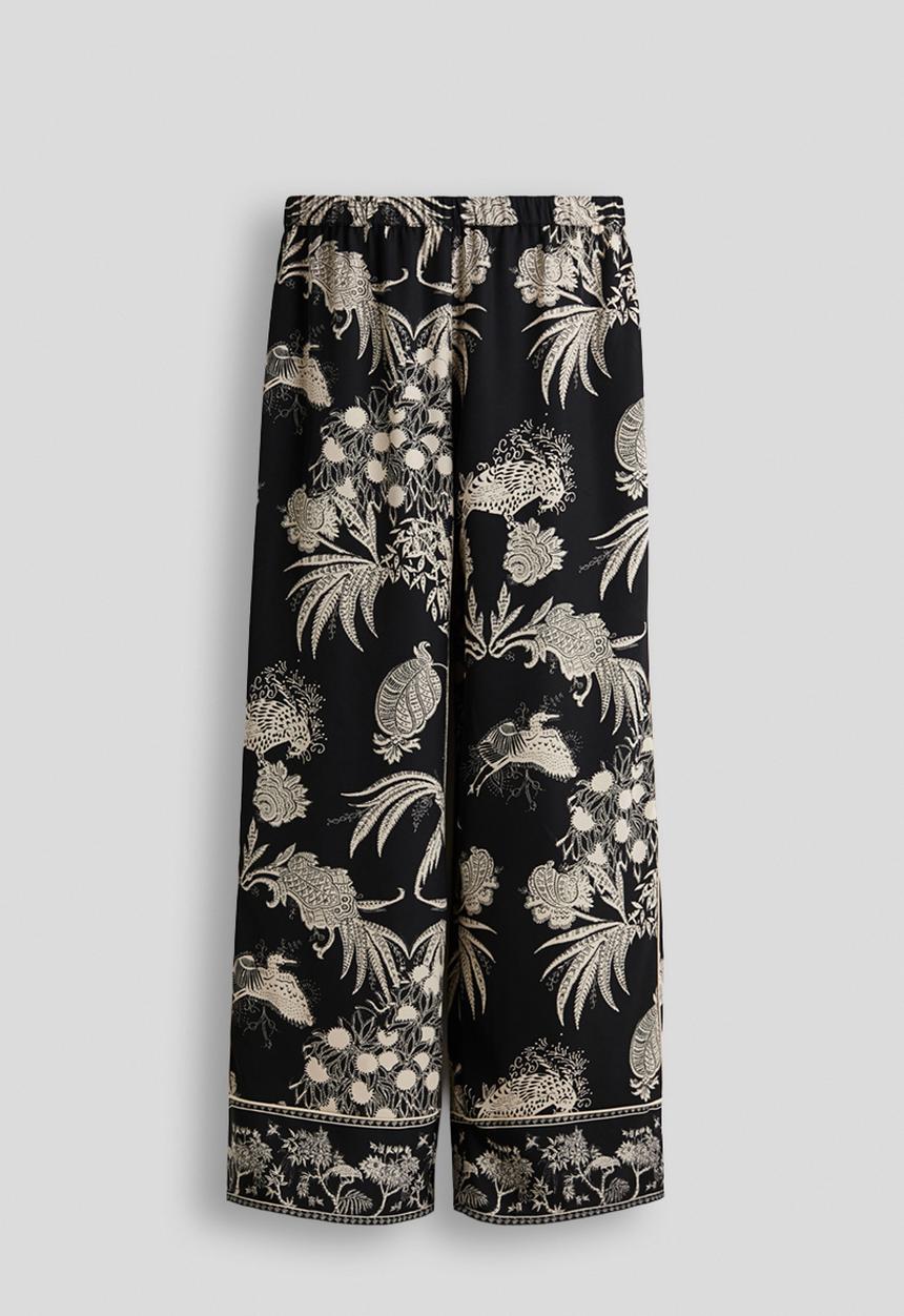 H&M - Printed pull-on trousers - black/patterned