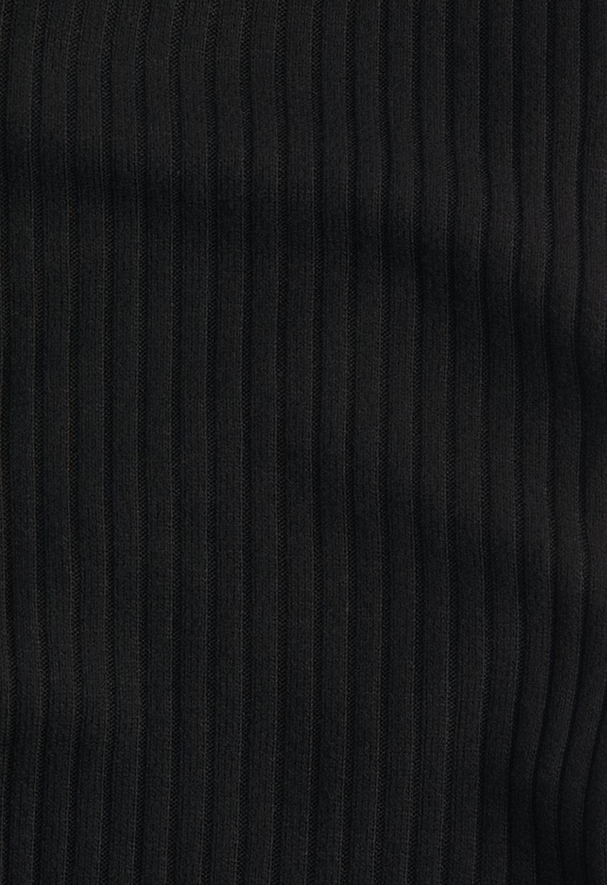 H&M - Rib-knit foldover-waist leggings - black