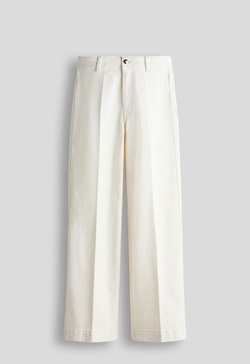 H&M - Wide high jeans - light beige