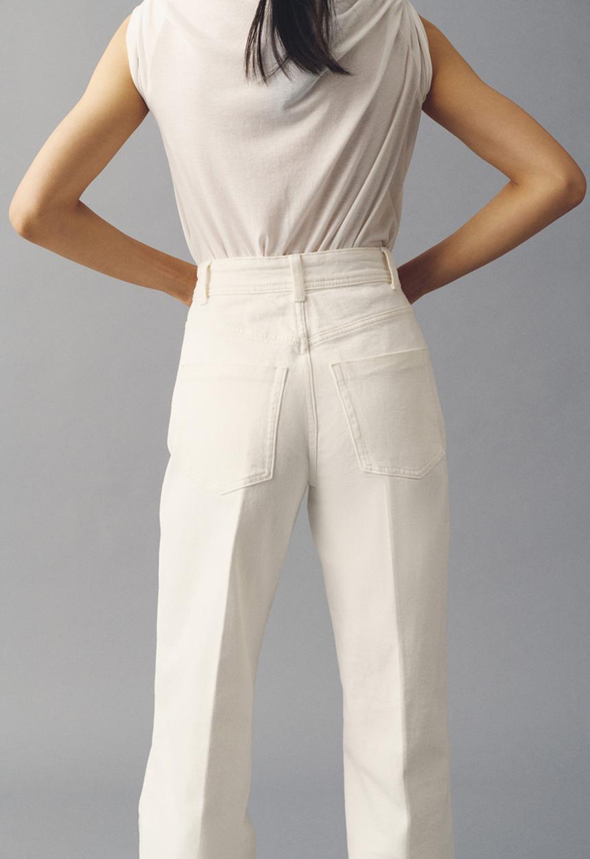H&M - Wide high jeans - light beige