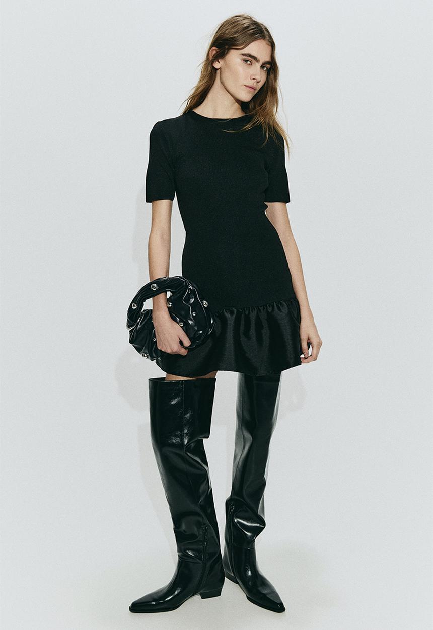 H&M - Knitted dress - black