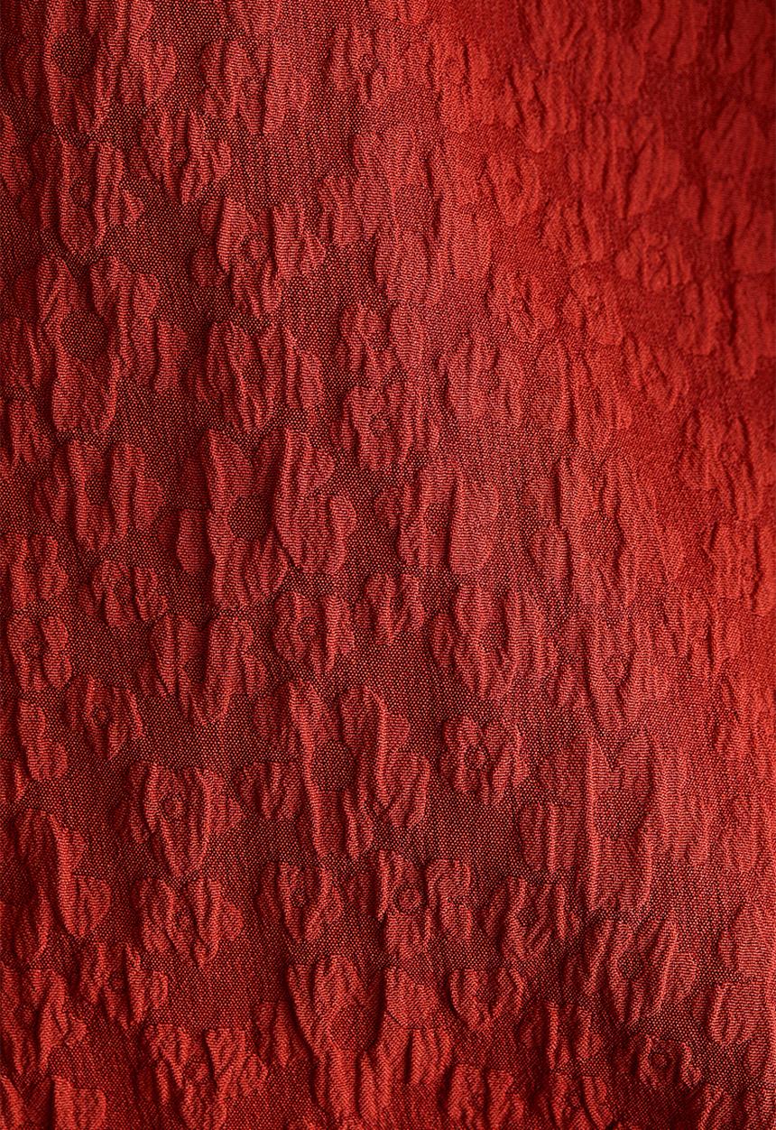 H&M - Jacquard-weave strappy dress - brick red
