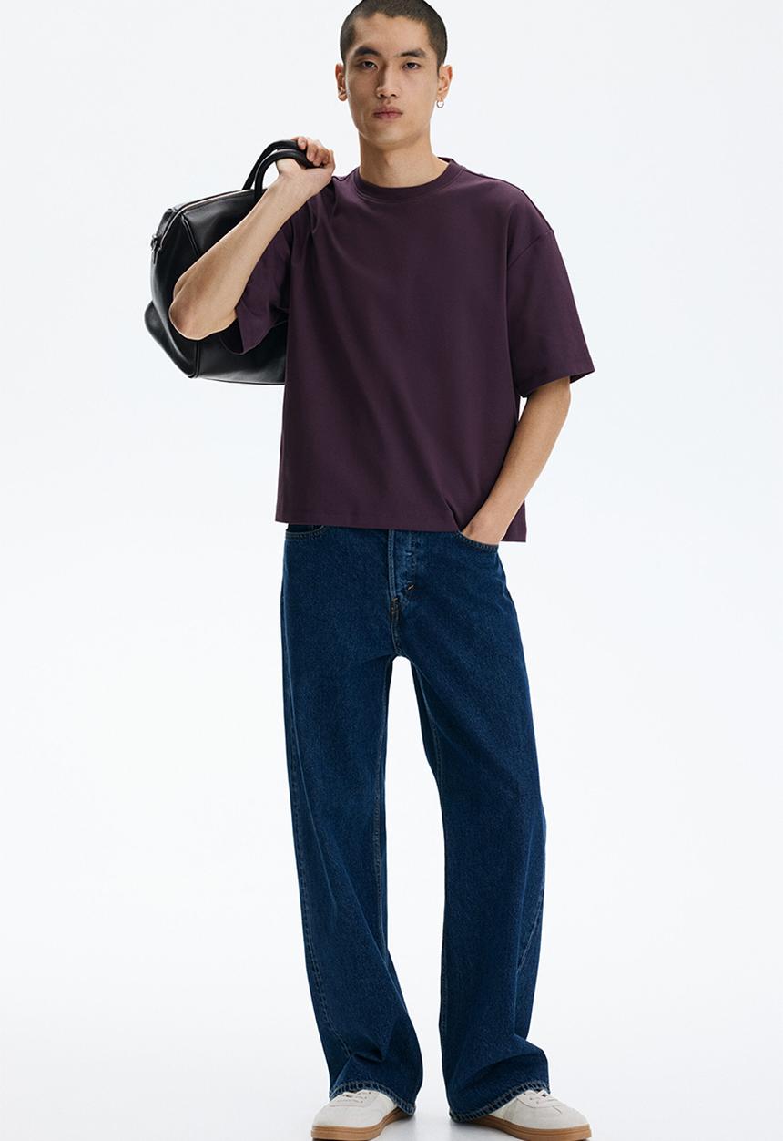H&M - Oversized fit t-shirt - dark purple