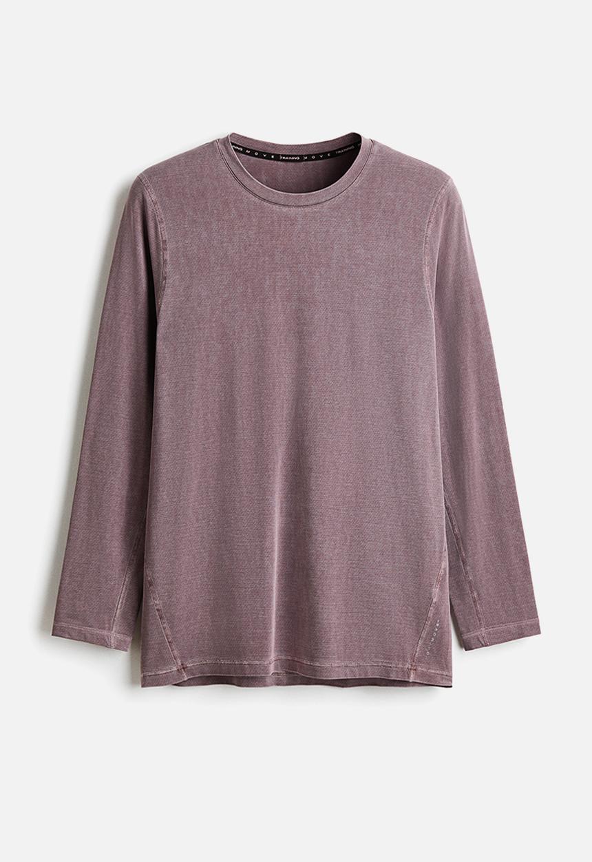 H&M - Regular fit long-sleeve sports top with drymove - dusty purple
