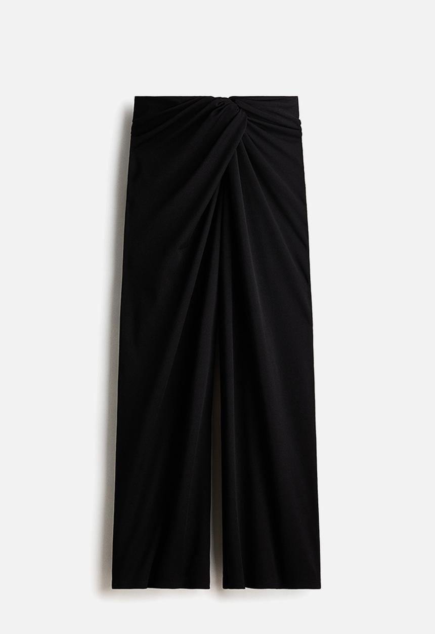 H&M - Twisted-detail trousers - black